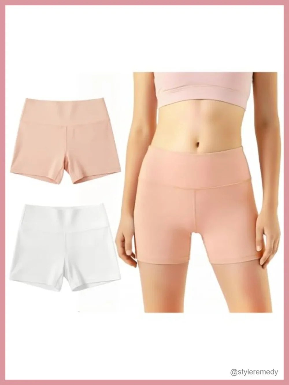 Girls High Waisted Biker Shorts Yoga Dance Gymnastics Active Shorts 5-14 Years
